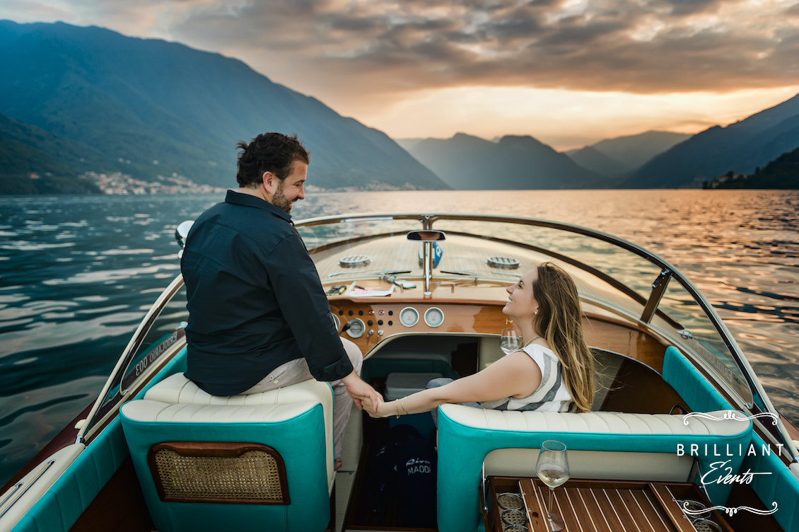 Proposta di matrimonio al Lago di Como in Italia